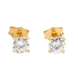 Boucles d'oreilles puces Or jaune Diamant - Castafiore