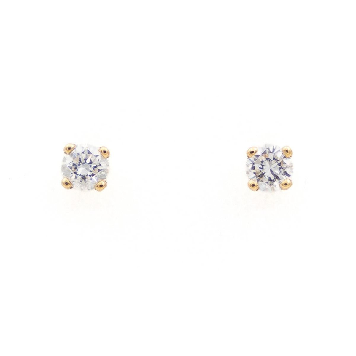 Boucles d'oreilles Puces Or jaune Diamant - Castafiore