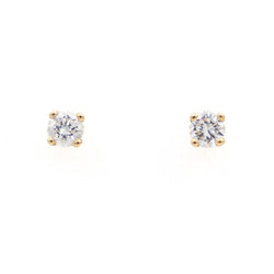 Boucles d'oreilles Puces Or jaune Diamant - Castafiore