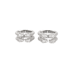 Boucles d'oreilles Repossi "Ophydienne", or blanc, diamants. - Castafiore