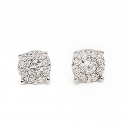 Boucles d'oreilles Rosette en or et diamants - Castafiore