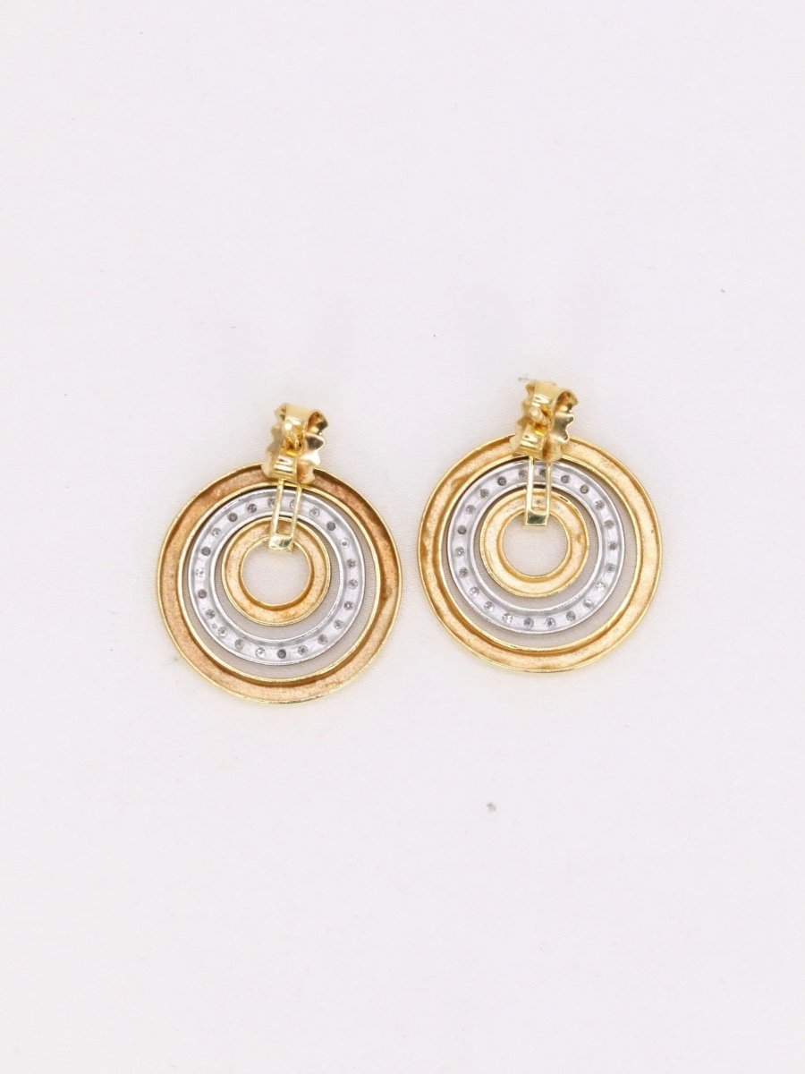 Boucles d'oreilles vintage or diamants - Castafiore