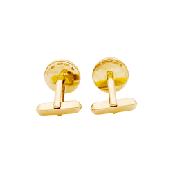 Boutons de manchette BULGARI "Bulgari Bulgari" en or jaune et onyx - Castafiore