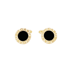 Boutons de manchette BULGARI "Bulgari Bulgari" en or jaune et onyx - Castafiore
