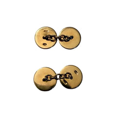 Boutons de manchette BULGARI en or jaune et lapis-lazuli - Castafiore