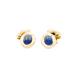 Boutons de manchette CARTIER en or jaune et saphirs - Castafiore