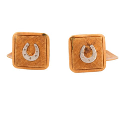 Boutons de manchette en or blanc et or jaune - Castafiore