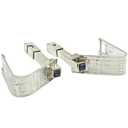 Boutons de manchette en or blanc et saphirs - Castafiore