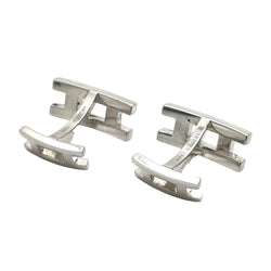 Boutons de manchette HERMÈS en argent - Castafiore