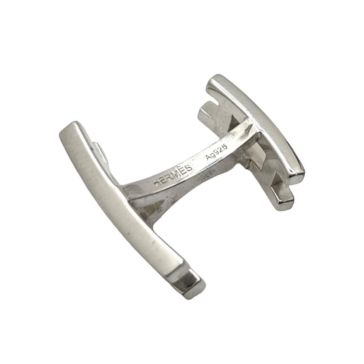 Boutons de manchette HERMÈS en argent - Castafiore