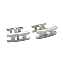 Boutons de manchette HERMÈS en argent - Castafiore
