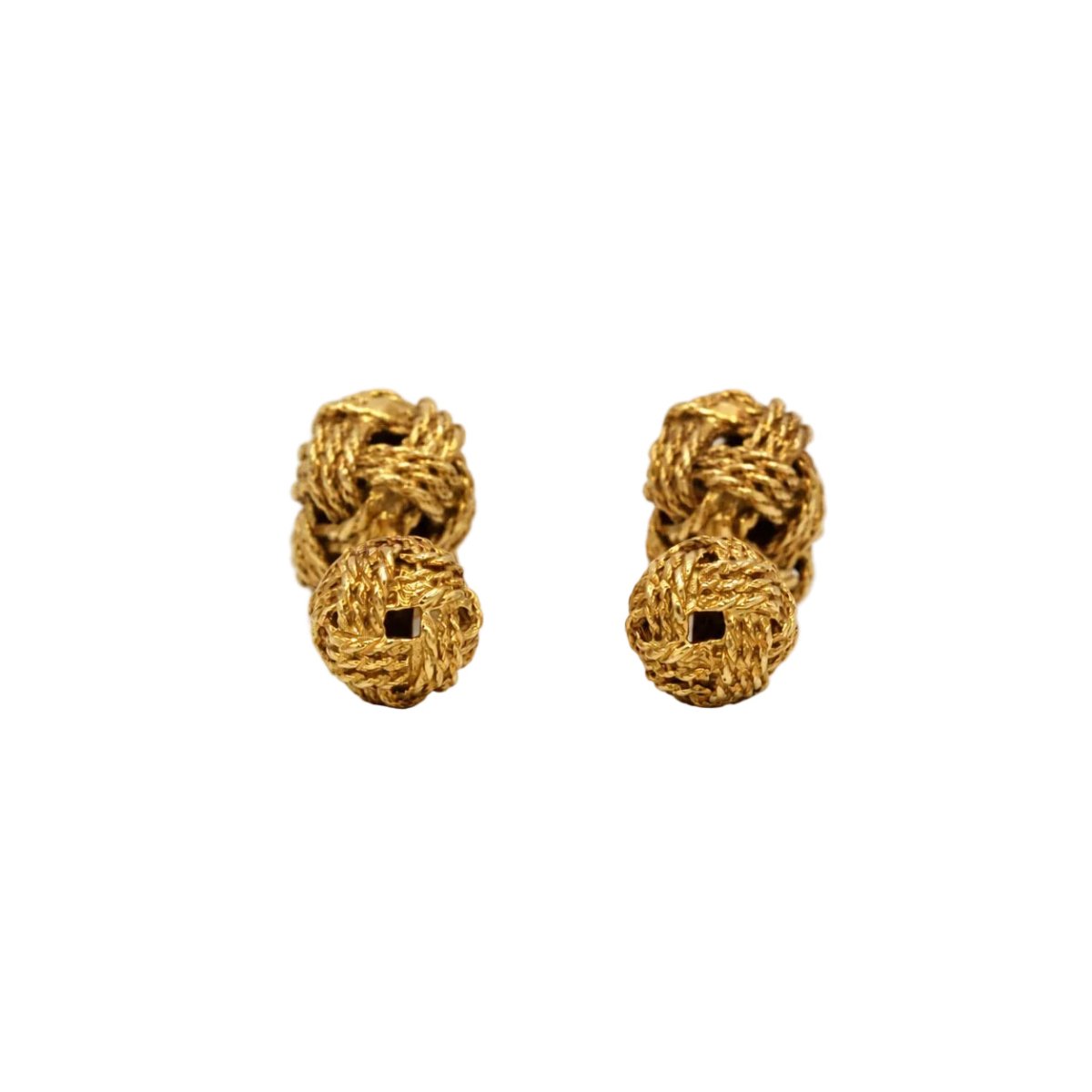 Boutons de manchette HERMÈS en or jaune - Castafiore
