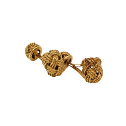 Boutons de manchette HERMÈS en or jaune - Castafiore