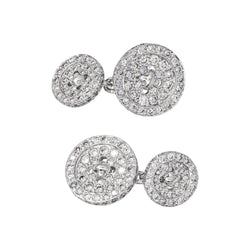 Boutons de manchette Or blanc Diamant - Castafiore