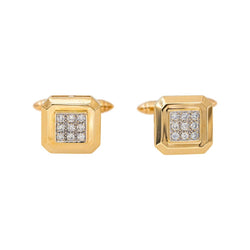 Boutons de manchette Or jaune Diamant - Castafiore
