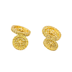 Boutons de manchette Or jaune Diamant - Castafiore