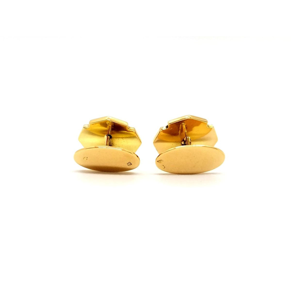 Boutons de manchette Or jaune Diamant - Castafiore
