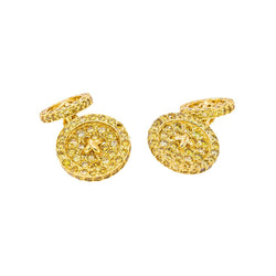 Boutons de manchette Or jaune Diamant - Castafiore