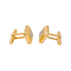 Boutons de manchette Or jaune Diamant - Castafiore