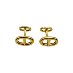 Boutons de Manchettes HERMÈS "Chaîne d'ancre" en or jaune - Castafiore