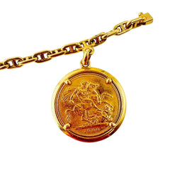 Bracelet à Breloques HERMÈS "Chaîne d'ancre" en or jaune - Castafiore