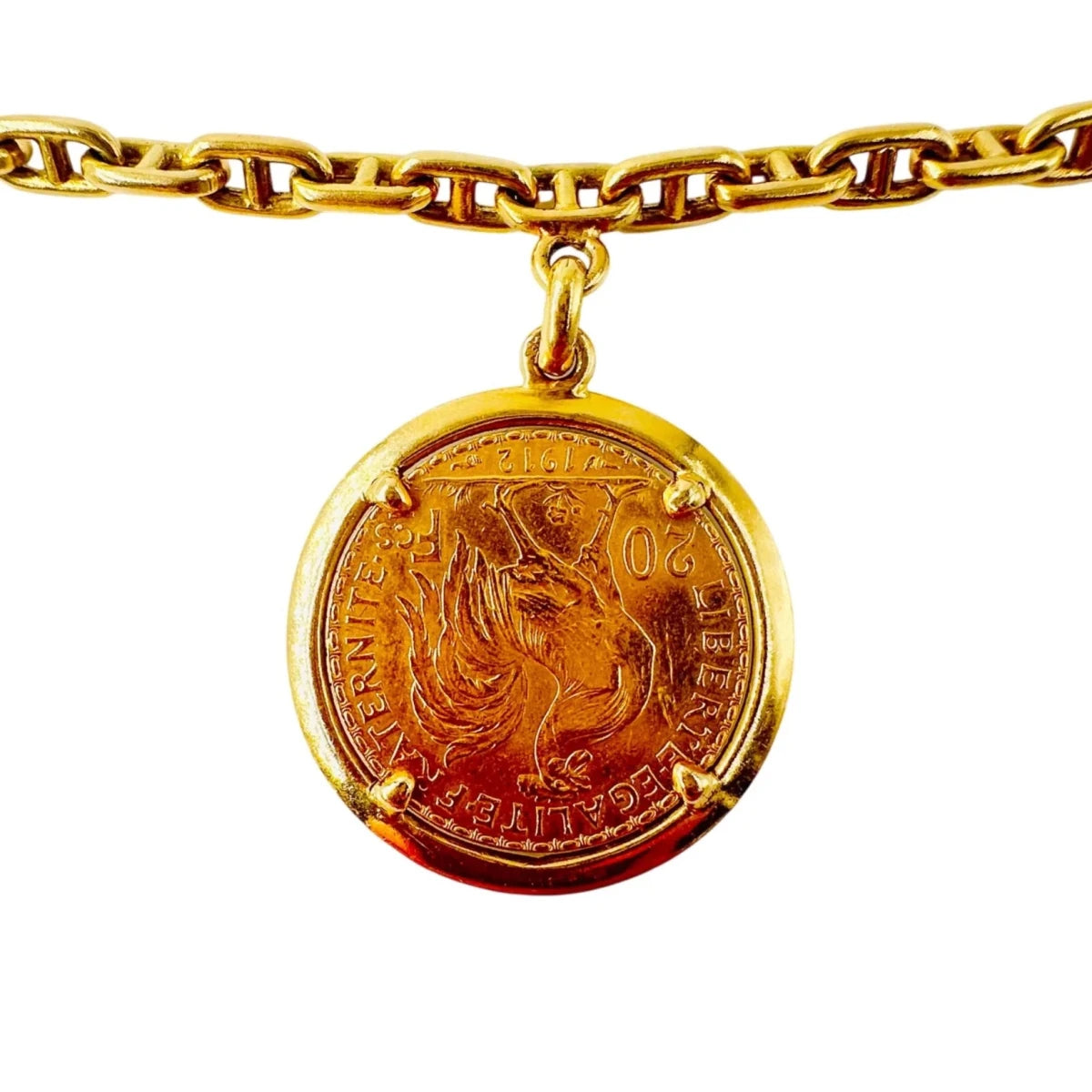 Bracelet à Breloques HERMÈS "Chaîne d'ancre" en or jaune - Castafiore
