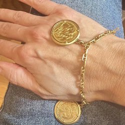 Bracelet à Breloques HERMÈS "Chaîne d'ancre" en or jaune - Castafiore
