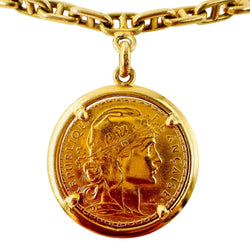 Bracelet à Breloques HERMÈS "Chaîne d'ancre" en or jaune - Castafiore