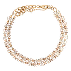 Bracelet ancien double rangs en or rose - Castafiore