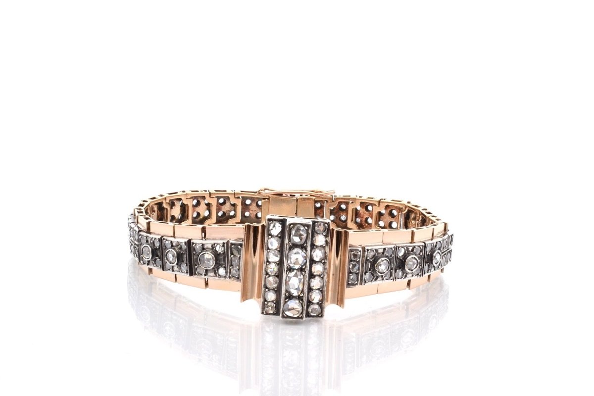 Bracelet ancien en or et argent - Castafiore