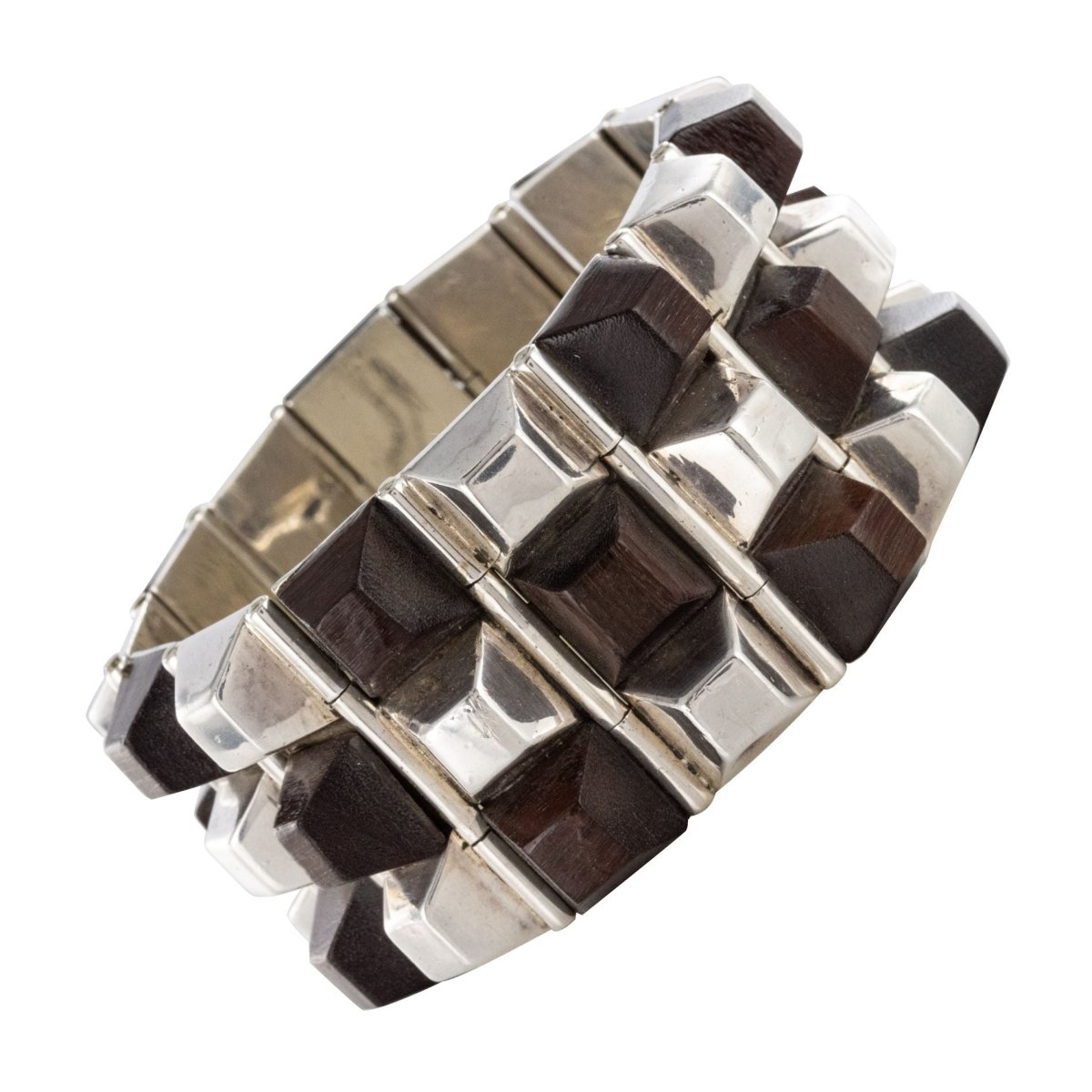 Bracelet argent et bois de rose - Castafiore