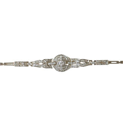 Bracelet ART DÉCO Articulé en or jaune et platine - Castafiore