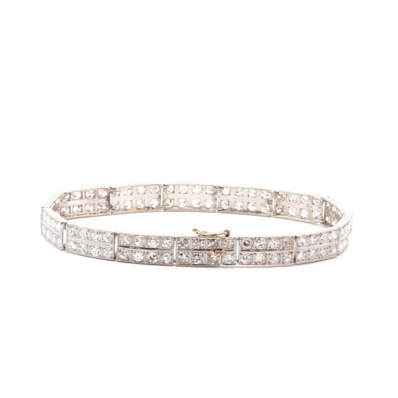 Bracelet art déco diamants en platine - Castafiore