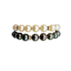 Bracelet BOUCHERON en or jaune, perles et diamants - Castafiore