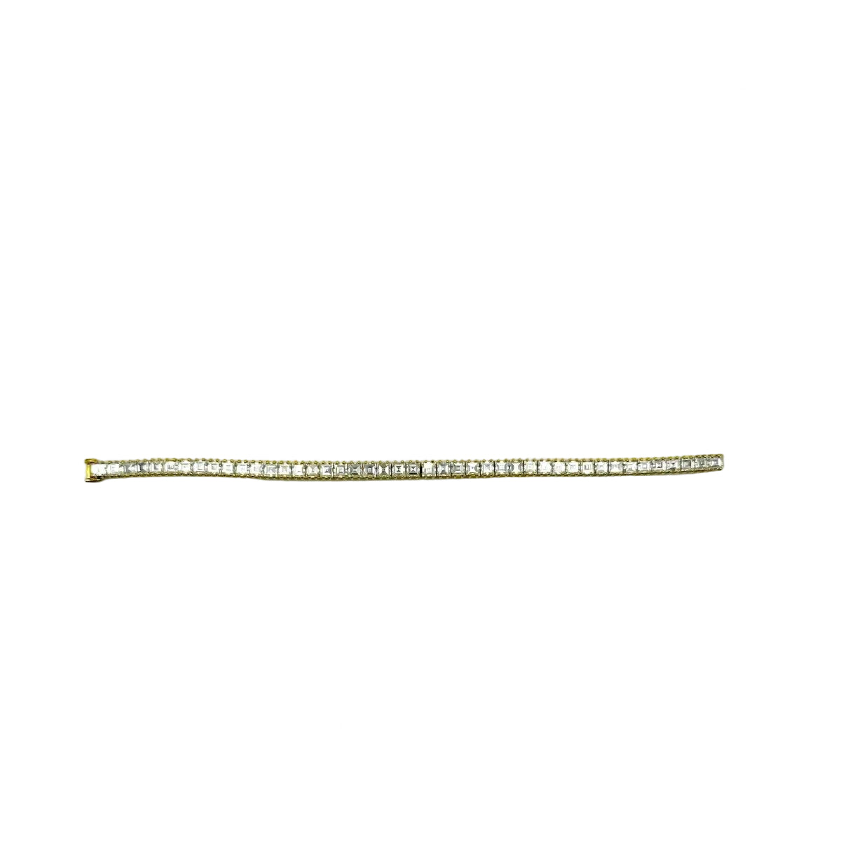 Bracelet BOUCHERON platine, or jaune et diamants - Castafiore