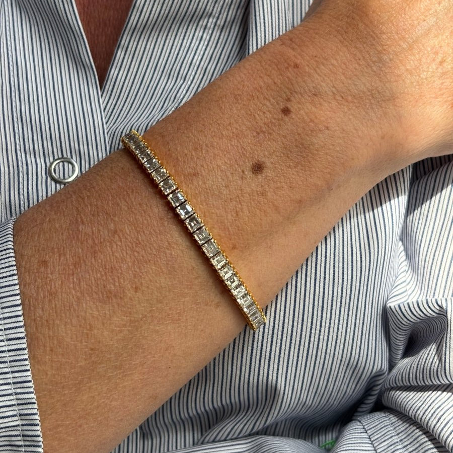 Bracelet BOUCHERON platine, or jaune et diamants - Castafiore