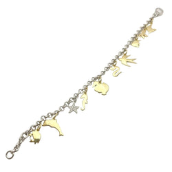 Bracelet Breloques POMELLATO en or blanc, or jaune et diamants - Castafiore