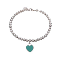 Bracelet Breloques TIFFANY & CO. "Return to Tiffany" en argent et émail - Castafiore