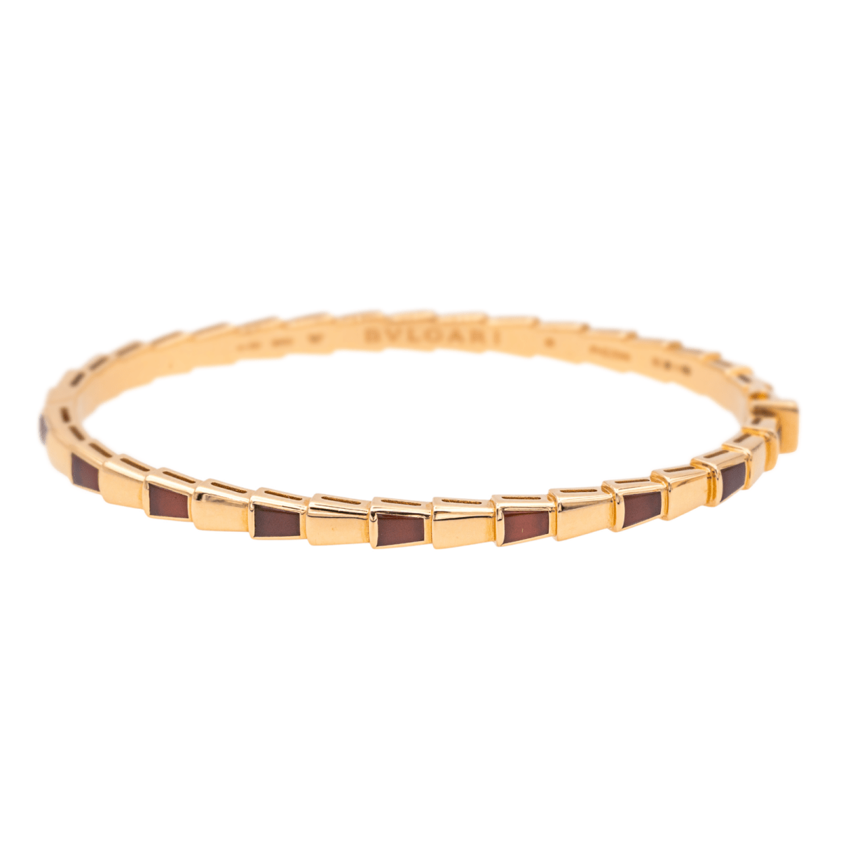 Bracelet BULGARI "Serpenti" en or rose et cormaline - Castafiore