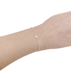 Bracelet CARTIER "Cartier d'Amour" en or blanc et saphir vert - Castafiore