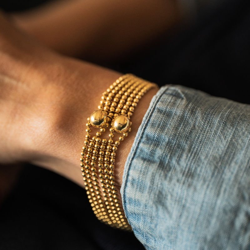 Bracelet CARTIER "Draperie" en or jaune 18k - Castafiore