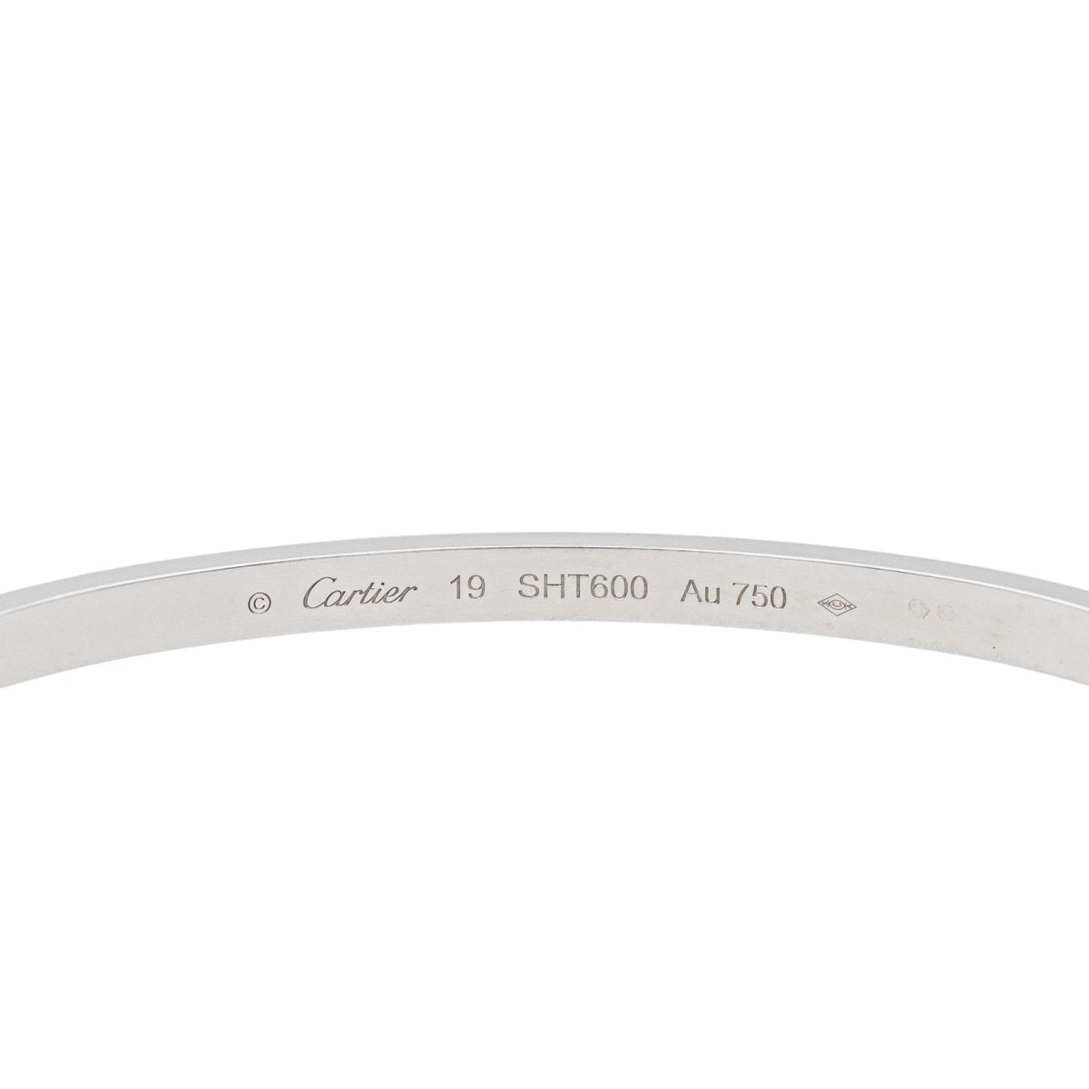 Bracelet Cartier Jonc Love en or blanc - Castafiore