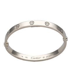 Bracelet Cartier Love Classique – Or Gris 18k – Taille 16 – Full Set 2006 – Révision Cartier Paris 2023