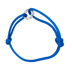 Bracelet CARTIER "Love" en or blanc et cordon - Castafiore