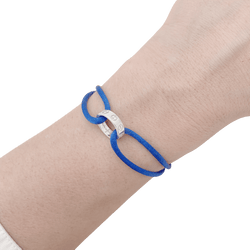Bracelet CARTIER "Love" en or blanc et cordon - Castafiore