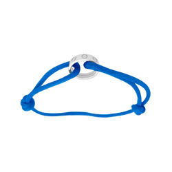 Bracelet CARTIER "Love" en or blanc et cordon - Castafiore