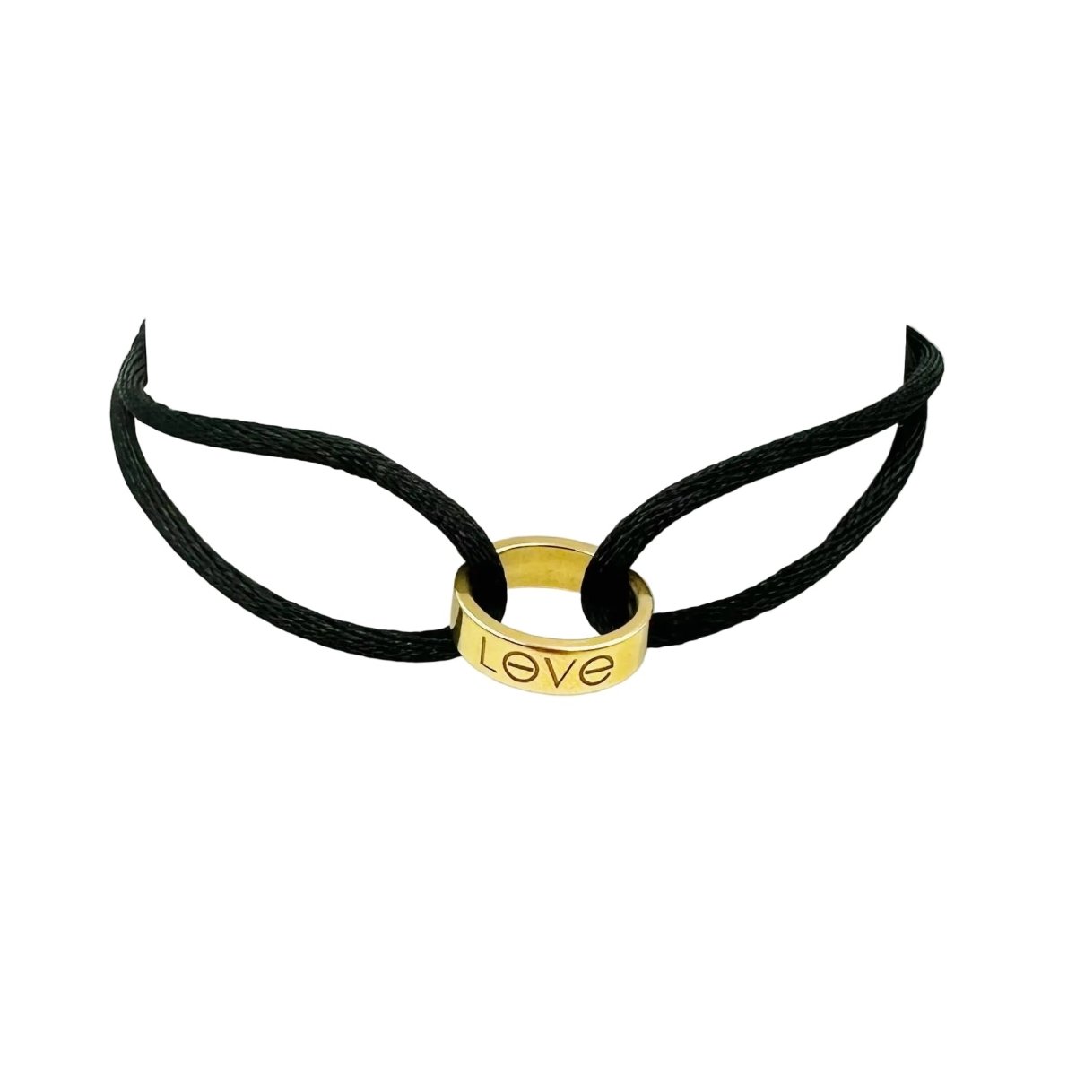 Bracelet CARTIER "Love" en or jaune et cordon - Castafiore
