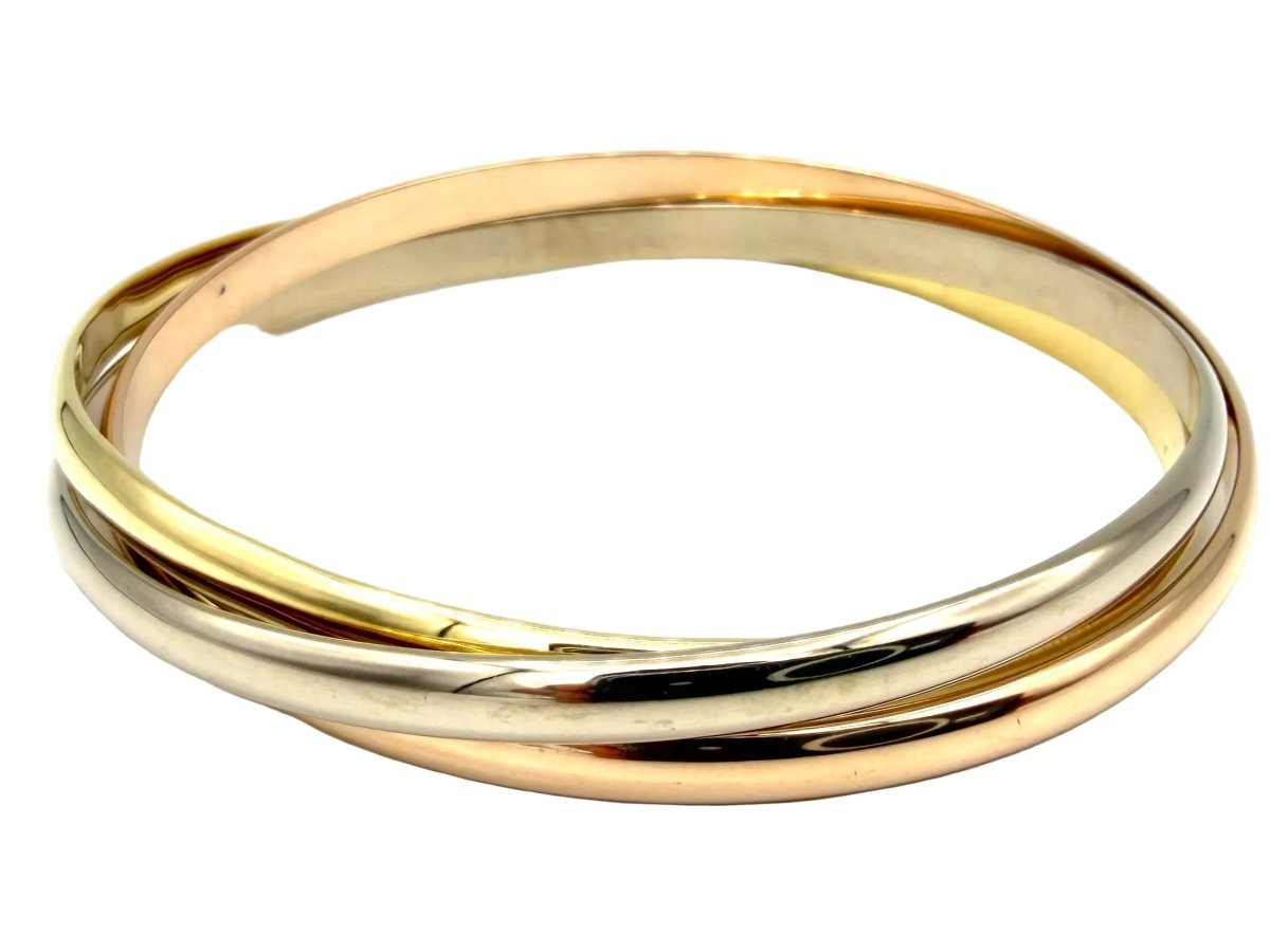 Bracelet CARTIER "Trinity" MM en or blanc, or jaune et or rose - Castafiore