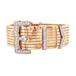 Bracelet Ceinture en or rose, platine et diamants - Castafiore