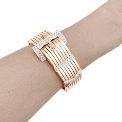 Bracelet Ceinture en or rose, platine et diamants - Castafiore